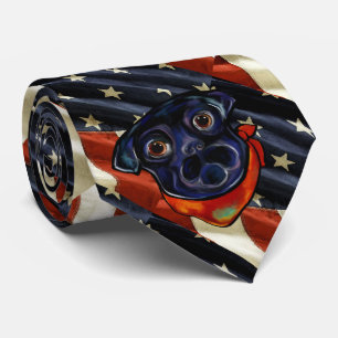 SCHWARZER MOPS KRAWATTE