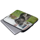 Schwarzer Mops Laptopschutzhülle (Vorne Knopf)