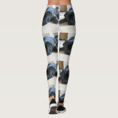 Schwarzer Mops Leggings (Rückseite)