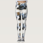 Schwarzer Mops Leggings (Vorderseite)
