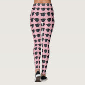 Schwarzer Mops Leggings (Rückseite)