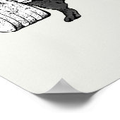 Schwarzer Mops-Lift | Funny Mops Lover Poster (Ecke)