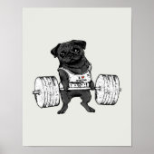Schwarzer Mops-Lift | Funny Mops Lover Poster (Vorne)