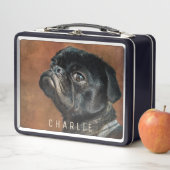 Schwarzer Mops Metall Brotdose (Beispiel)