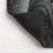 Schwarzer Mops Mousepad (Ecke)
