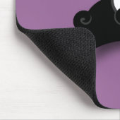 Schwarzer Mops Mousepad (lila) (Ecke)