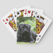 Schwarzer Mops nach unten Spielkarten (Rückseite)
