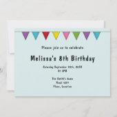 Schwarzer Mops Niedlicher Cartoon Hund farbenfroh Einladung (Rückseite)