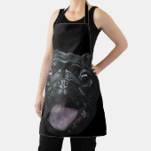 Schwarzer Mops Schürze (InSitu)