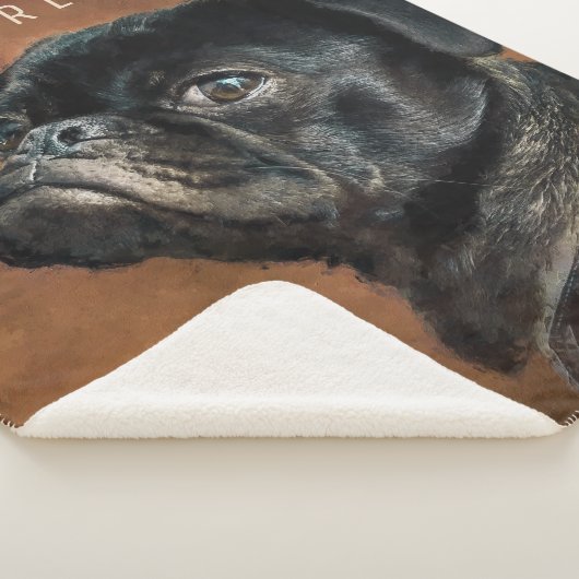 Schwarzer Mops Sherpadecke (3/4)