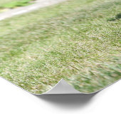 Schwarzer Mops Stehend Kamera Poster (Ecke)