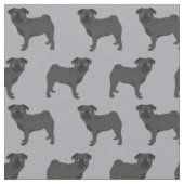 Schwarzer Mops Stoff (Nahaufnahme)