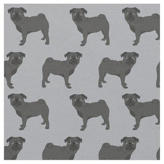 Schwarzer Mops Stoff (Nahaufnahme)