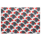 Schwarzer Mops Stoff (Fat Quarter (45,7 x 55,9 cm))