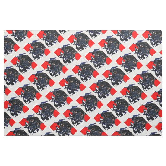 Schwarzer Mops Stoff (Fat Quarter (45,7 x 55,9 cm))
