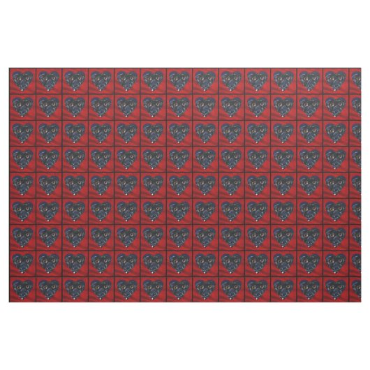 Schwarzer Mops Stoff (Yard (91,4 cm))