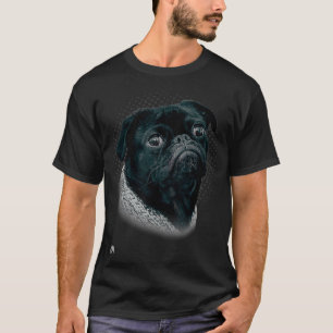 Schwarzer Mops Süßer Mops Geschenk Puggle Mops Mix T-Shirt