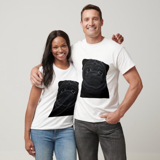 Schwarzer Mops-T - Shirt (Unisex)