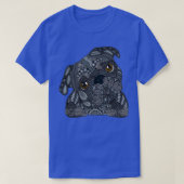 Schwarzer Mops T-Shirt (Design vorne)