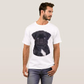 Schwarzer Mops T-Shirt (Vorne ganz)