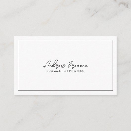 Schwarzer Mops Wasserfarbe Wanderung Visitenkarte (Rückseite)