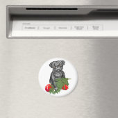 Schwarzer Mops Welpe Adventure Weihnachten Kunst Magnet (In Situ (Geschirrspüler))