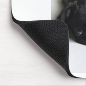 Schwarzer Mops Welpe Mousepad (Ecke)