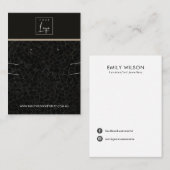 SCHWARZER MOSAISCHER TEXTURE-ERFREUNDUNG VISITENKARTE (Vorne/Hinten)