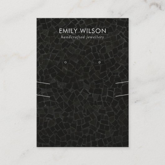 SCHWARZER MOSAISCHER TEXTURE-ERFREUNDUNG VISITENKARTE (Vorderseite)