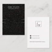 SCHWARZER MOSAISCHER TEXTURE-ERFREUNDUNG VISITENKARTE (Vorne/Hinten)