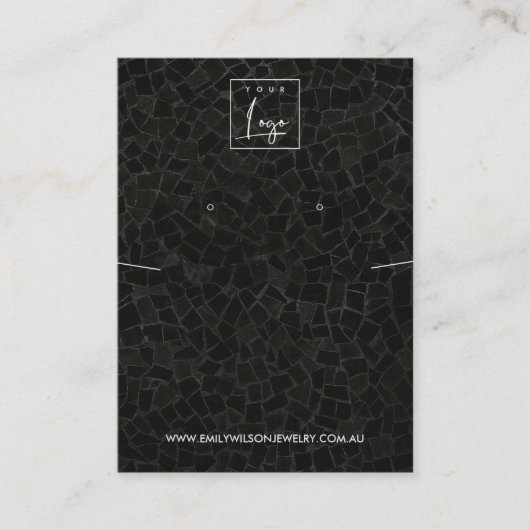 SCHWARZER MOSAISCHER TEXTURE-ERFREUNDUNG VISITENKARTE (Vorderseite)