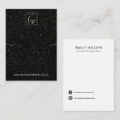 SCHWARZER MOSAISCHER TEXTURE-ERFREUNDUNG VISITENKARTE (Vorne/Hinten)