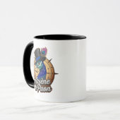 Schwarzer Mug "Arsène der Paon" Tasse (Vorderseite Links)