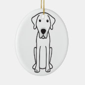 Schwarzer Mund-Kanaille-HundeCartoon Keramik Ornament (Rechts)