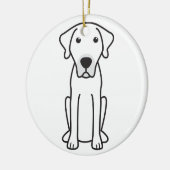 Schwarzer Mund-Kanaille-HundeCartoon Keramik Ornament (Links)