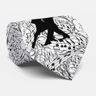 SCHWARZER MUSIKNOTEN MIT DEM TANZEN VON VON KRAWATTE