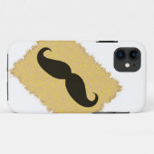 Schwarzer Mustache auf Leopardenhaut Case-Mate iPhone Hülle (Rückseite (Horizontal))
