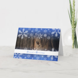 Schwarzer Mustang - 12x18 Feiertags-Karte Feiertagskarte