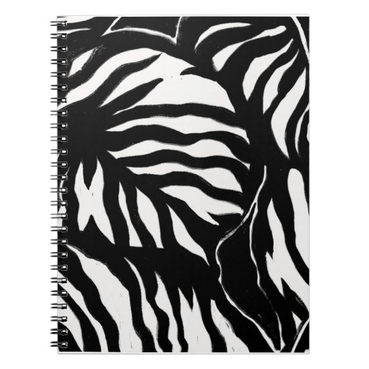 Schwarzer Musterhintergrund Notizblock (Vorderseite)