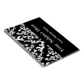 Schwarzer mutiger Mod-Damast mit Notizblock (Rechte Seite)