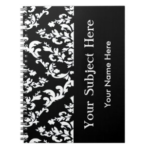 Schwarzer mutiger Mod-Damast mit Notizblock