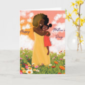 Schwarzer Muttertagskarte Karte (Gelbe Blume)