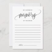 Schwarzer My Lieblingsspeicher der Bride-Karte Einladung (Vorderseite)