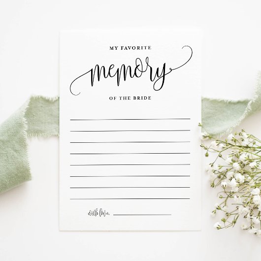 Schwarzer My Lieblingsspeicher der Bride-Karte Einladung