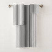 Schwarzer Nadelstreifen Badhandtuch Set (Insitu)