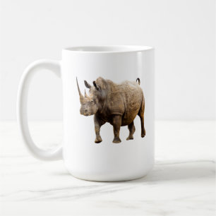 Schwarzer Nashorn Kaffeebecher Kaffeetasse