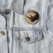 Schwarzer Nashorn mit großen Hörnern Button (Beispiel)