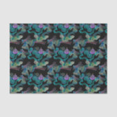 Schwarzer Neon Glow Xmas Kerzenleuchter Ornament Seidenpapier (Vorderseite)