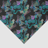 Schwarzer Neon Glow Xmas Kerzenleuchter Ornament Seidenpapier (Ausschnitt)