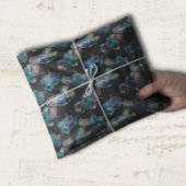 Schwarzer Neon Glow Xmas Kerzenleuchter Ornament Seidenpapier